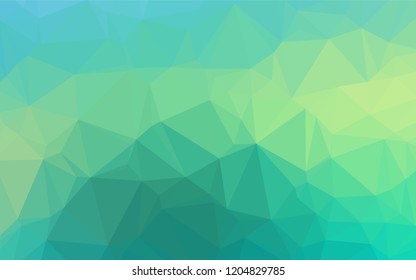 Light Green, Yellow vector polygonal pattern. Creative illustration in halftone style with gradient. The template can be used as a background for cell phones.