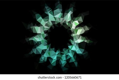Light Green, Yellow vector polygonal pattern. Creative illustration in halftone style with gradient. A new texture for your design.