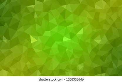 Light Green, Yellow vector polygonal background. A sample with polygonal shapes. Template for cell phone's backgrounds.