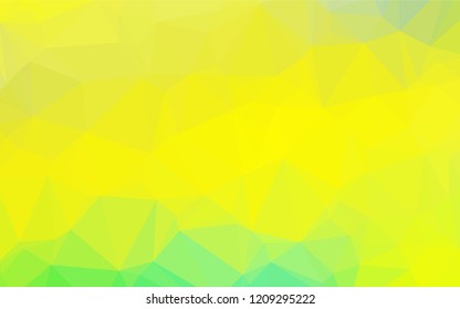 Light Green, Yellow vector polygonal template. Brand new colored illustration in blurry style with gradient. A completely new design for your business.