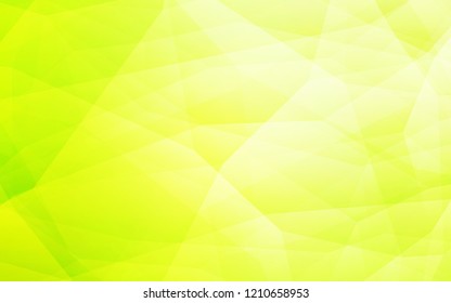 Light Green, Yellow vector polygonal pattern. Shining colorful illustration with triangles. Brand new design for your business.