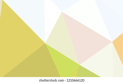 Light Green, Yellow vector polygonal pattern. Colorful abstract illustration with triangles. Triangular pattern for your design.