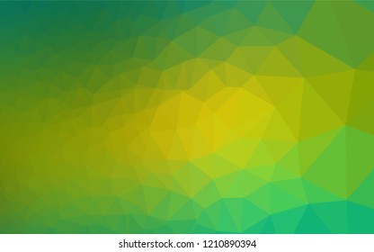 Light Green, Yellow vector polygonal template. Colorful abstract illustration with gradient. The completely new template can be used for your brand book.