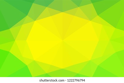Light Green, Yellow vector polygonal background. Shining colored illustration in a Brand new style. A completely new template for your business design.