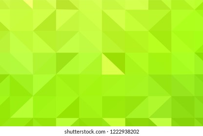 Light Green, Yellow vector polygonal template. Creative illustration in halftone style with triangles. Brand new design for your business.