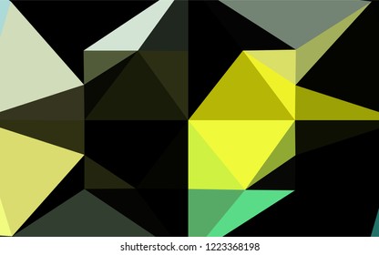 Light Green, Yellow vector polygonal background. Creative geometric illustration in Origami style with gradient. A completely new template for your business design.