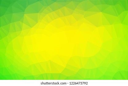 Light Green, Yellow vector polygonal template. Creative geometric illustration in Origami style with gradient. Brand new style for your business design.