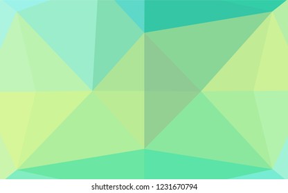 Light Green, Yellow vector polygonal template. Colorful abstract illustration with gradient. Brand new style for your business design.
