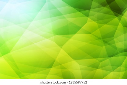 Light Green, Yellow vector polygonal background. Colorful illustration in abstract style with triangles. Triangular pattern for your design.