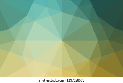 Light Green, Yellow vector polygonal pattern. A completely new color illustration in a vague style. The template can be used as a background for cell phones.