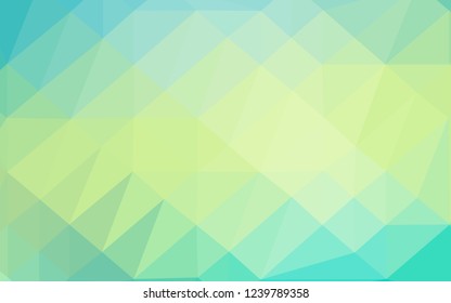 Light Green, Yellow vector polygonal pattern. Shining colored illustration in a Brand new style. Brand new design for your business.