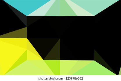 Light Green, Yellow vector polygonal background. Creative geometric illustration in Origami style with gradient. A completely new template for your business design.