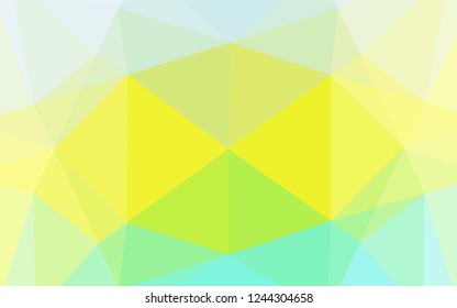 Light Green, Yellow vector polygonal pattern. Colorful illustration in abstract style with gradient. A completely new design for your business.