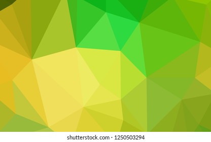 Light Green, Yellow vector polygonal pattern. Elegant bright polygonal illustration with gradient. Brand new design for your business.