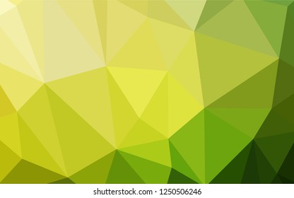 Light Green, Yellow vector polygonal background. Shining colorful illustration with triangles. New template for your brand book.