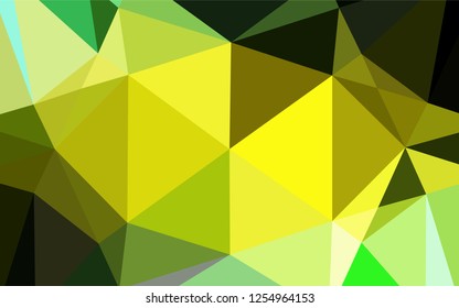 Light Green, Yellow vector polygonal background. A completely new color illustration in a vague style. The template can be used as a background for cell phones.