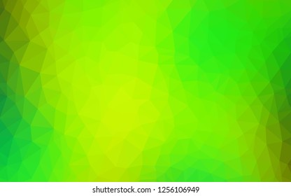 Light Green, Yellow vector polygonal template. A completely new color illustration in a polygonal style. Brand new design for your business.