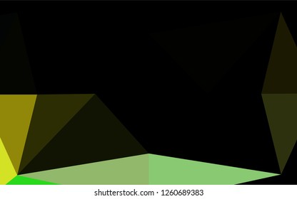 Light Green, Yellow vector polygonal template. Triangular geometric sample with gradient.  The completely new template can be used for your brand book.