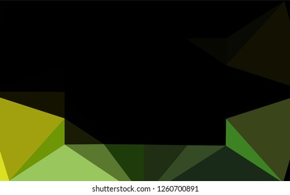 Light Green, Yellow vector polygonal background. Modern geometrical abstract illustration with gradient. A completely new template for your business design.
