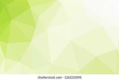 Light Green, Yellow vector polygonal template. Creative geometric illustration in Origami style with gradient. Polygonal design for your web site.