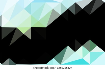 Light Green, Yellow vector polygonal pattern. Colorful illustration in Origami style with gradient.  New texture for your design.