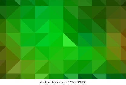 Light Green, Yellow vector polygonal pattern. Modern abstract illustration with triangles. Brand new style for your business design.