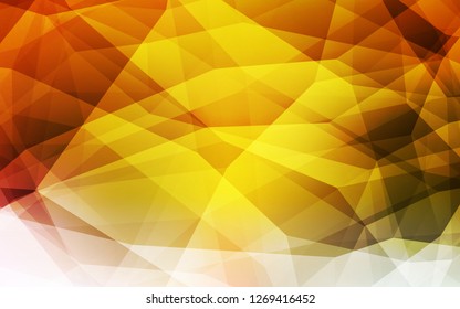Light Green, Yellow vector polygonal template. Creative illustration in halftone style with triangles. A completely new design for your leaflet.