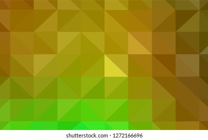 Light Green, Yellow vector polygonal template. Elegant bright polygonal illustration with gradient. Template for cell phone's backgrounds.