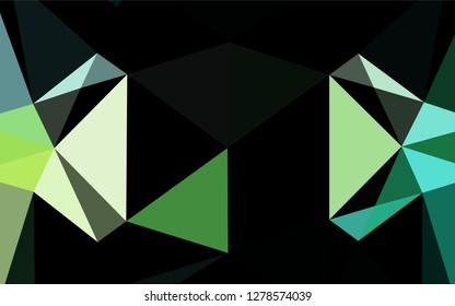 Light Green, Yellow vector polygonal background. A completely new color illustration in a vague style. A completely new design for your business.