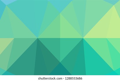 Light Green, Yellow vector polygonal background. A vague abstract illustration with gradient. Brand new style for your business design.
