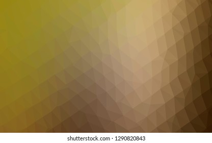 Light Green, Yellow vector polygonal template. Modern geometrical abstract illustration with gradient. Textured pattern for background.