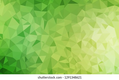 Light Green, Yellow vector polygonal pattern. A completely new color illustration in a polygonal style. New template for your brand book.