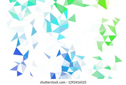 Light Green, Yellow vector polygonal pattern. Colorful illustration in abstract style with triangles. Triangular pattern for your design.