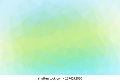 Light Green, Yellow vector polygonal template. Geometric illustration in Origami style with gradient. Completely new design for your business.