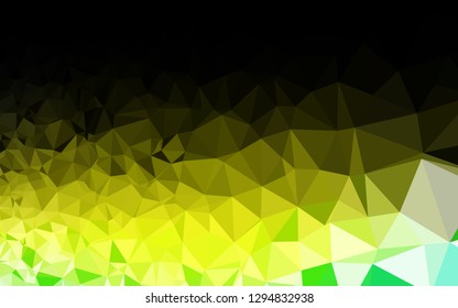 Light Green, Yellow vector polygonal template. Shining colored illustration in a Brand new style. Textured pattern for background.
