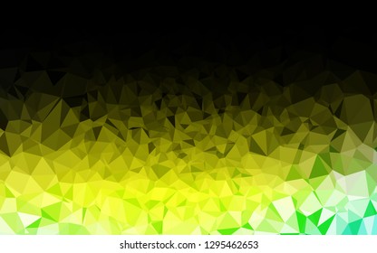 Light Green, Yellow vector polygonal background. Creative illustration in halftone style with gradient. Brand new design for your business.