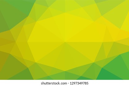 Light Green, Yellow vector polygonal background. Colorful illustration in abstract style with gradient. Brand new style for your business design.