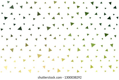 Light Green, Yellow vector  polygonal pattern. Shining colorful illustration with triangles. A new texture for your web site.