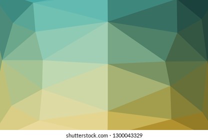 Light Green, Yellow vector polygonal background. A vague abstract illustration with gradient. The best triangular design for your business.