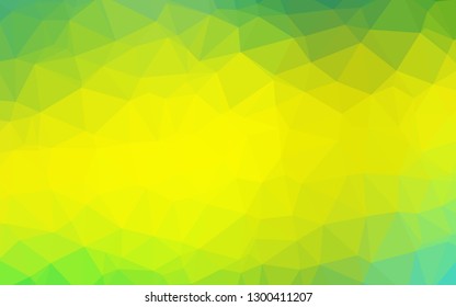 Light Green, Yellow vector polygonal template. A completely new color illustration in a vague style. Completely new design for your business.