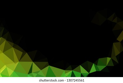 Light Green, Yellow vector polygonal pattern. Modern geometrical abstract illustration with gradient. Completely new template for your business design.