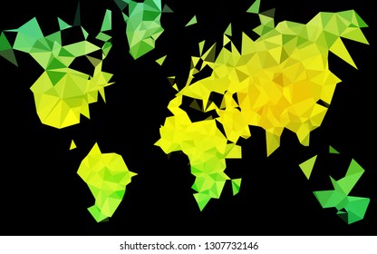 Light Green, Yellow vector polygonal background. Creative illustration in halftone style with gradient. The best triangular design for your business.