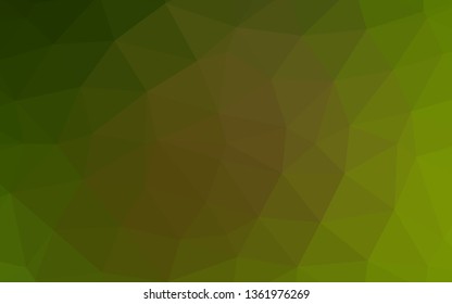 Light Green, Yellow vector polygonal pattern. Colorful abstract illustration with gradient. Template for a cell phone background.