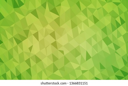 Light Green, Yellow vector polygonal background. Geometric illustration in Origami style with gradient. Template for your brand book.