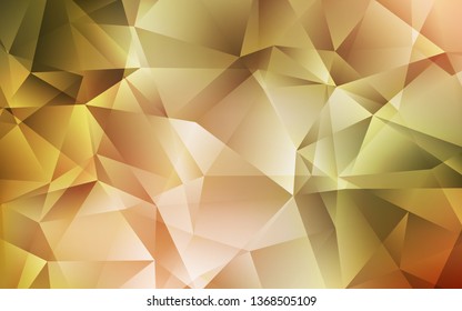 Light Green, Yellow vector polygonal template. Geometric illustration in Origami style with gradient.  Polygonal design for your web site.