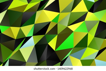 Light Green, Yellow vector polygonal template. Shining colored illustration in a Brand new style. Template for your brand book.