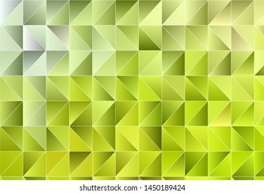 Light Green, Yellow vector polygonal pattern. Creative geometric illustration in Origami style with gradient. Brand new style for your business design.