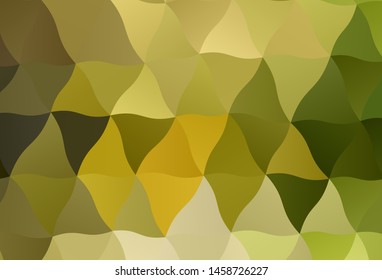 Light Green, Yellow vector polygonal template. Colorful abstract illustration with triangles. Brand new design for your business.