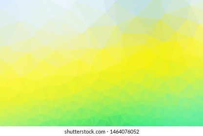 Light Green, Yellow vector polygonal background. Colorful abstract illustration with gradient. The best triangular design for your business.