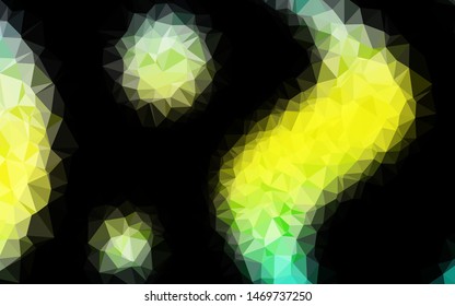 Light Green, Yellow vector polygonal template. A sample with polygonal shapes. Template for your brand book.